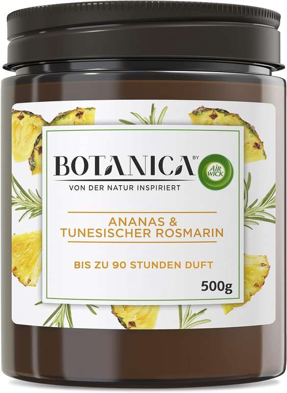 [Prime Day] Botanica by Air Wick Duftkerzen: z.B. Ananas und Tunesischer Rosmarin XL Duftkerze (bis zu 90h Brenndauer, 500g)