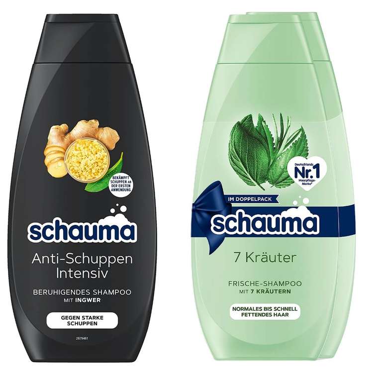 (Prime Spar-Abo) Schauma Anti-Schuppen Shampoo Intensiv oder 2x 7 Kräuter, 400 ml