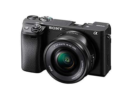 Sony Alpha 6400 + 16-50 Kit | APS-C Spiegellose Kamera (Schneller 0,02s Autofokus 24,2 Megapixel, neigbares Display für Vlogging)