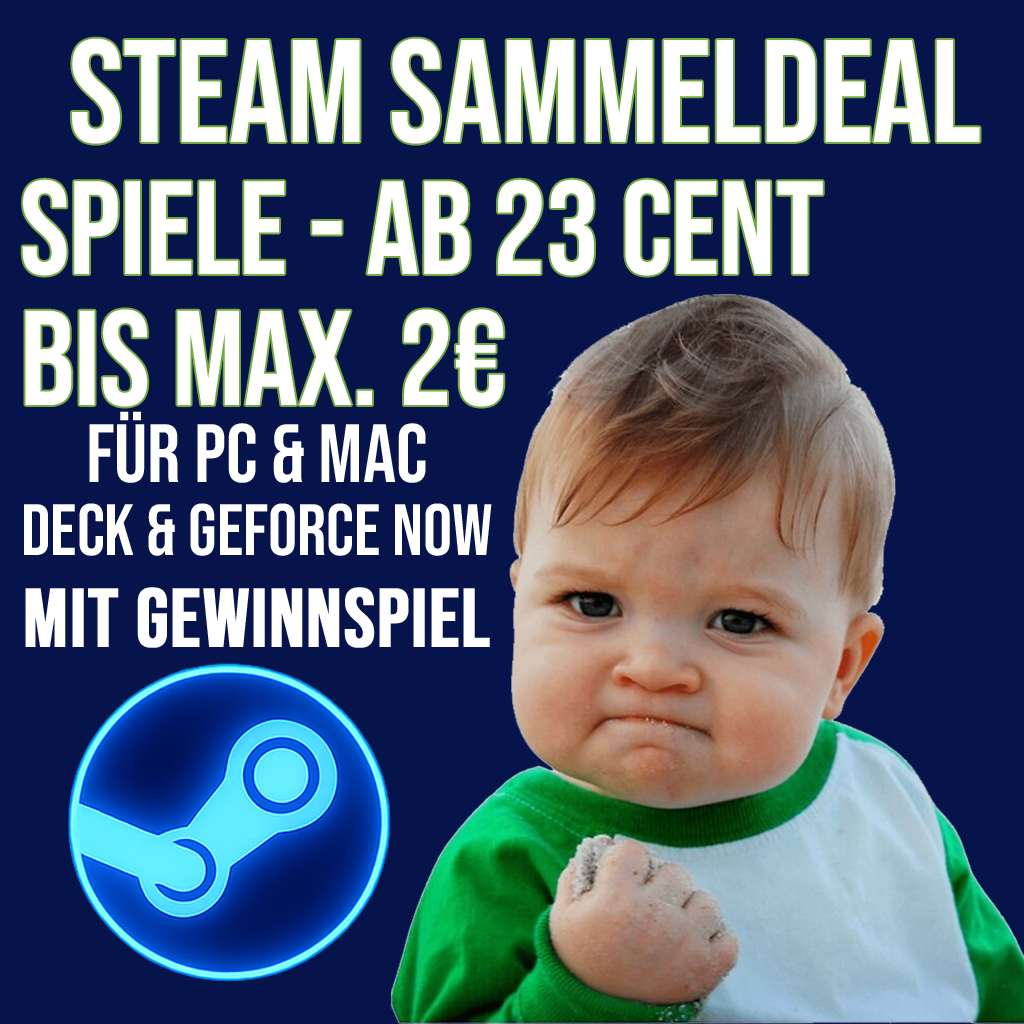 Sammeldeal: Steam Spiele ab 23 Cent bis maximal 2€ (mit Gewinnspiel) | PC, Mac, Steam, Geforce NOW & Deck | Steam & Steam Keys