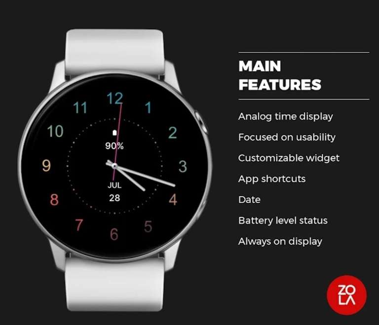 (Google Play Store) 3 Watchfaces von "Redzola Watchfaces" (WearOS Watchface, analog, digital)