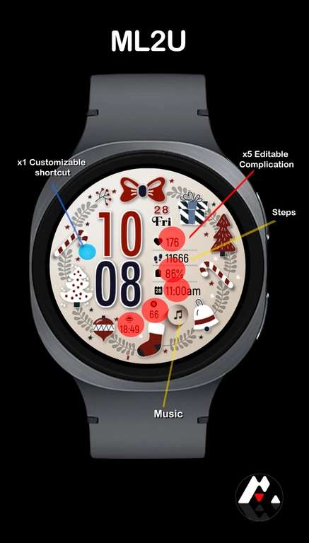 ML2U 337 Watch Face [WearOS Watchface][Google Play Store] | mydealz