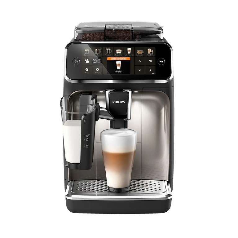 PHILIPS EP5447/90 Serie 5400 LatteGo 12 Kaffeespezialitäten Kaffeevollautomat Schwarz/Chrom