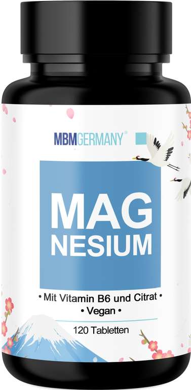 [PRIME] MBMGermany Magnesium B6 [HOCHDOSIERT] 2100mg mit Citrat + Laborgeprüft in Deutschland (Händler VialisGermany)