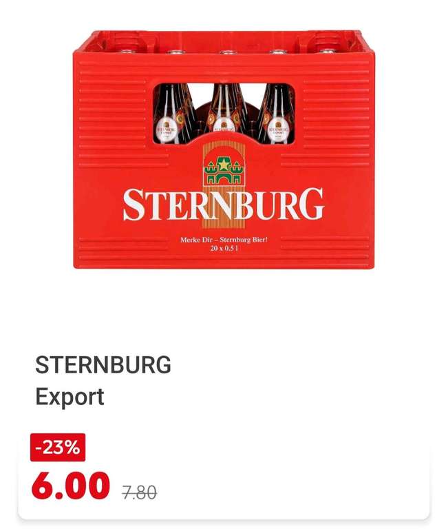 Kaufland - Sternburg (Sterni) 6 € Kasten, 0.30 € pro Stück