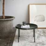 HAY Tulou Coffee table, Couchtisch 75 cm oder 55 cm Durchmesser, schwarz oder weiß, Stahl pulverbeschichtet, Design: GamFratesi [Veepee]