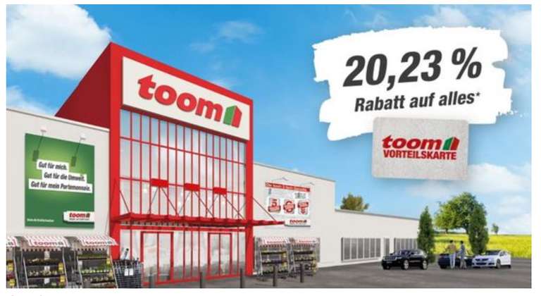 [lokal] 20,23% Rabatt auf alles zur Neueröffnung @ toom in Backnang