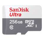 SANDISK Ultra UHS-I mit Adapter für Tablets, Micro-SDXC Speicherkarte, 256 GB, 120 MB/s, Versandkostenfrei