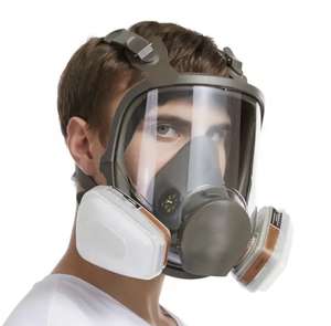 Vollgesichts-Atemschutzmaske Gasmaske Industrielles Lackieren Sprühen Atemschutzmaske Sicherheitsarbeitsfilter Organischer Gasdampfschutz