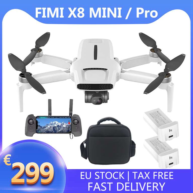 FIMI X8 Mini Pro/ X8 Mini Drone mit 4K Kamera Fernbedienung Hubschrauber GPS 3-achsen Gimbal 250g-Class Ultraleicht 8km Drohnen
