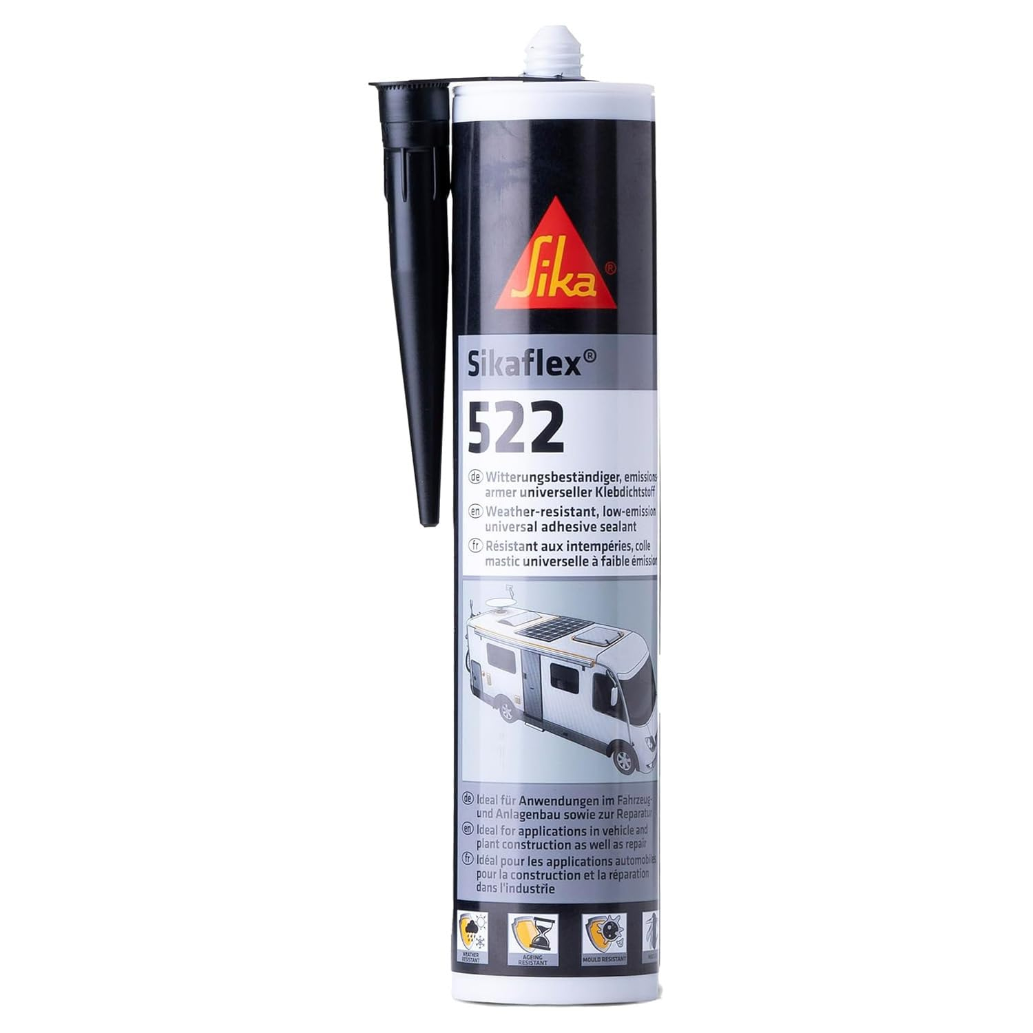 Sika – Dichtstoff – Sikaflex-522 schwarz – ideal für Fugen – innen und außen – UV-stabil+ witterungsbeständig -300 ml PRIME