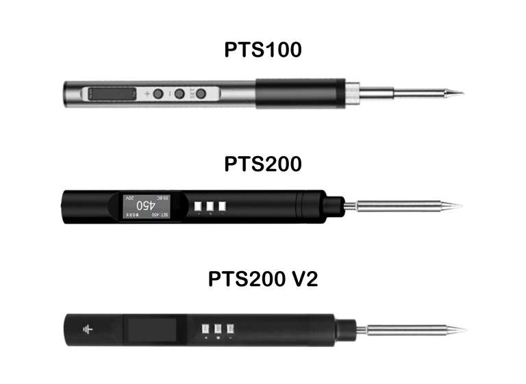 Sammeldeal: Lötkolben für T12 Lötspitzen und PD/LiPo/Netzteil-Betrieb: PTS100, PTS200, PTS200 V2 - z.B. PTS100 65 W