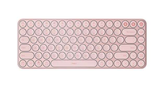 MIIIW Miwu BT-Tastatur, QWERTY, schwarz, weiß, rosa, 85 Tasten