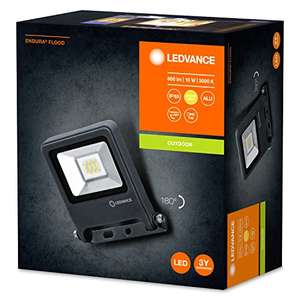 Ledvance LED Strahler Floodlight, 3000 K, 10 Watt, Aluminium, Warmweiß, IP65 Dunkelgrau für 9,99€ (Amazon Prime)