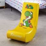 X Rocker Floor Rocker Nintendo Super Mario: Yoshi oder Peach - Gaming-Sessel für Kinder (Kunstleder, zusammenklappbar)
