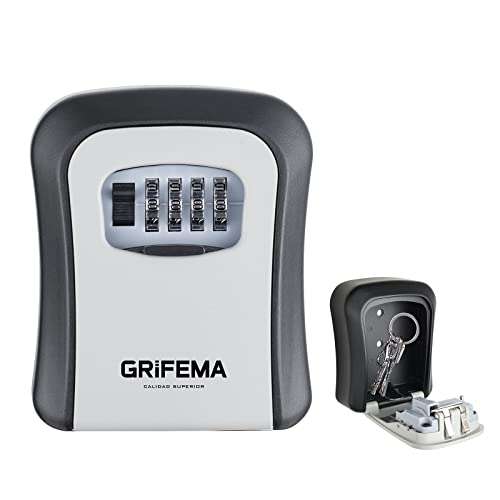 GRIFEMA Schlüsseltresor Wandmontage Wetterfest - Schlüsselsafe 4 Stellig, Schlüsselbox mit Code, Schlüsselkasten mit Zahlencode PRIME