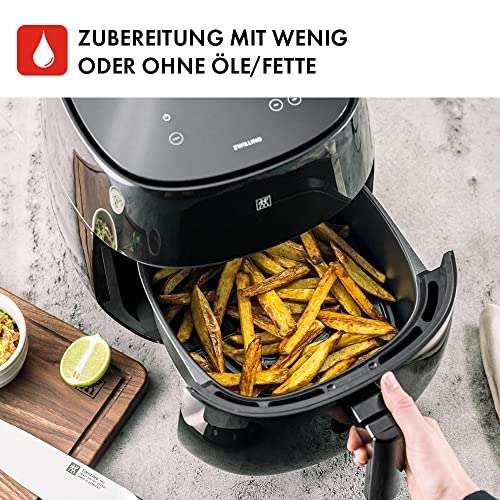 ZWILLING Air Fryer / Heißluftfritteuse, 4 L, 6 Programme, 1.400 Watt, Frittieren, Garen und Backen ohne Fett, inkl. Rezeptbuch
