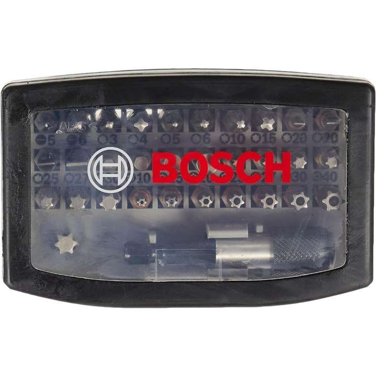 Bosch Professional 32tlg. Schrauberbit-Set (PH-, PZ-, Hex-, T-, TH-, S-Bit, Zubehör Bohrschrauber und Schraubendreher) PRIME