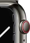 Apple Watch Series 7 (GPS + Cellular, 45mm) - Edelstahlgehäuse Graphit, Milanaise Armband Graphit