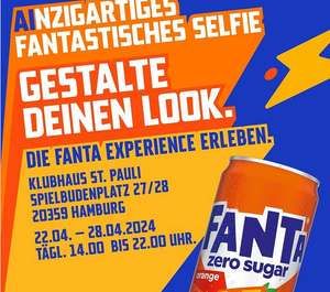 "Fanta AI Experience" - Gratis Fanta trinken in Hamburg, Spielbudenplatz / Reeperbahn, lokal