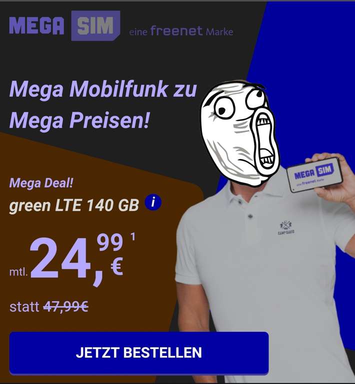 [Telefonica, Sim-Only] 140GB + Allnet- und SMS Flat für 24,99€ / M (monatlich Kündbar)
