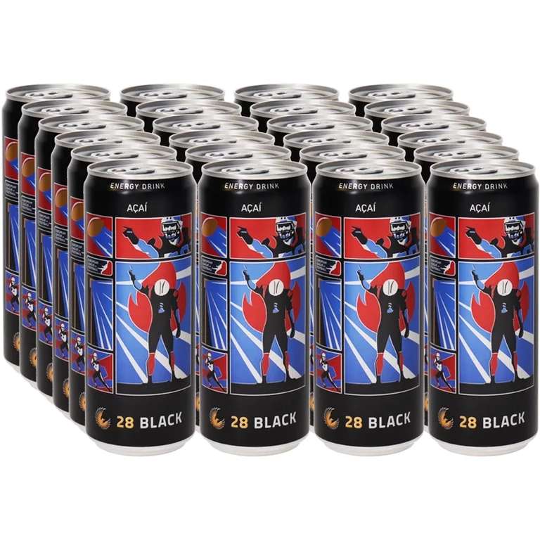 [Motatos] 48x330ml 28 BLACK Acai Schwarze Dose Energy Drink für 30€ + Pfand