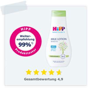 HiPP Babysanft Milk Lotion - kostenlose Probe online bestellen *Gratis*