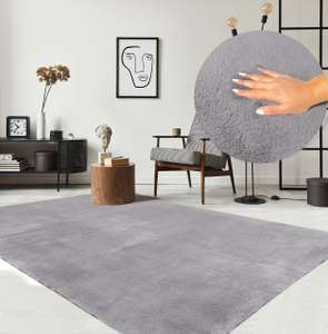 the carpet Relax kuscheliger Kurzflor Teppich, Anti-Rutsch Unterseite, Waschbar bis 30 Grad, Super Soft, Felloptik
