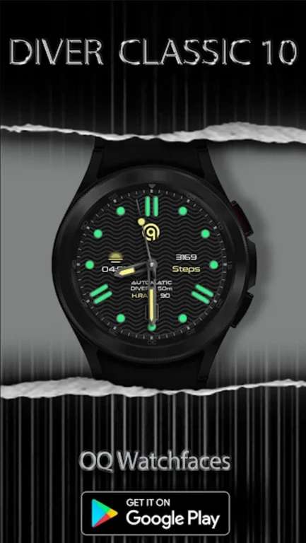 (Google Play Store) Diver Classic 10 (WearOS Watchface, analog)