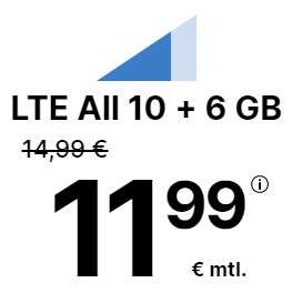 16GB LTE 50MBit/s + Allnet+SMS Flat VoLTE/WiFI mtl. 11,99 EUR @SimplyTel [75 Ct / GB]