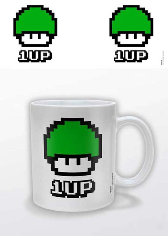 [Prime Vorbestellung] Nintendo 1 Up Tasse (Keramik, Ø8,5 H9,5cm)