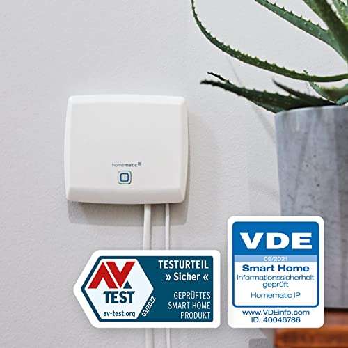 [Amazon] Homematic IP Smart Home Access Point + 2x Schaltsteckdose, digitaler Zwischenstecker steuert Leuchten oder Elektrogeräte per App