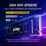 Kingston FURY RENEGADE SSD 1TB, M.2 (PCIe 4.0 x4, R7300/W6000, 3D-NAND TLC, TBW 1PB, PS5-kompatibel) / 2TB für 99,33€*Prime*
