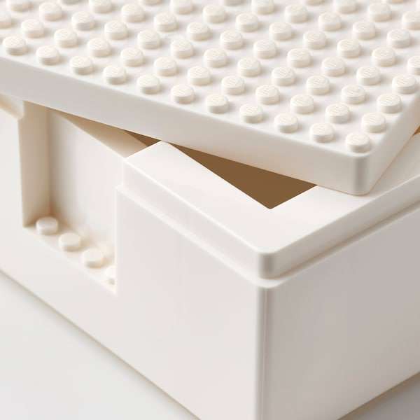 IKEA Family: BYGGLEK LEGO-Schachtel mit Deckel 3er-Set, weiß