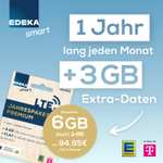 [Telekom-Netz] Edeka Smart Jahrestarif Premium mit 3GB extra Datenvolumen für 1 Jahr | 300 Mbit/s Download | Kombi M + 3GB | Kombi XL + 7GB
