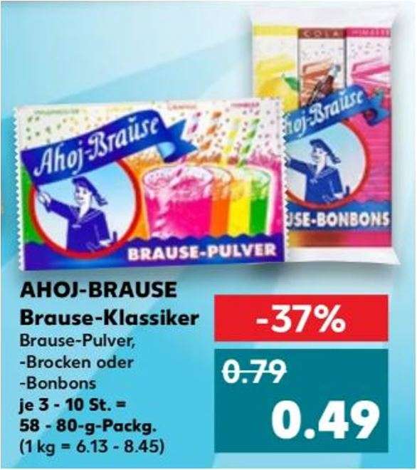 Ahoi Brause-Pulver, Brause-Bonbons oder Brause-Brocken für jeweils 49 Cent [Kaufland]