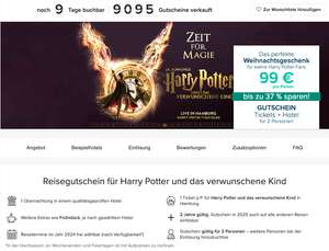 2 Tickets für Harry Potter und das verwunschene Kind in Hamburg inkl. Hotelübernachtung