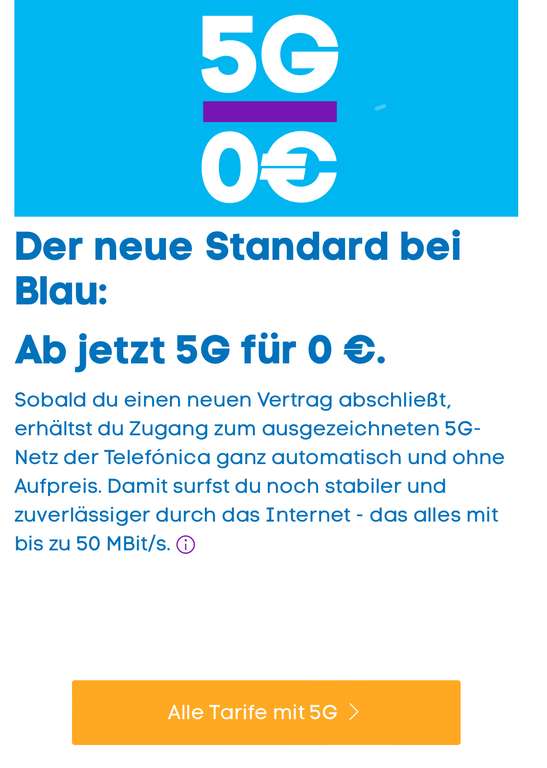 Blau.de o2 Netz jetzt mit 5G Cashback möglich