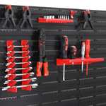 Werkzeugwand Schwarz/Rot 43-tlg. Stapelboxen/Werkzeug Halter (2er Set 52,95€)
