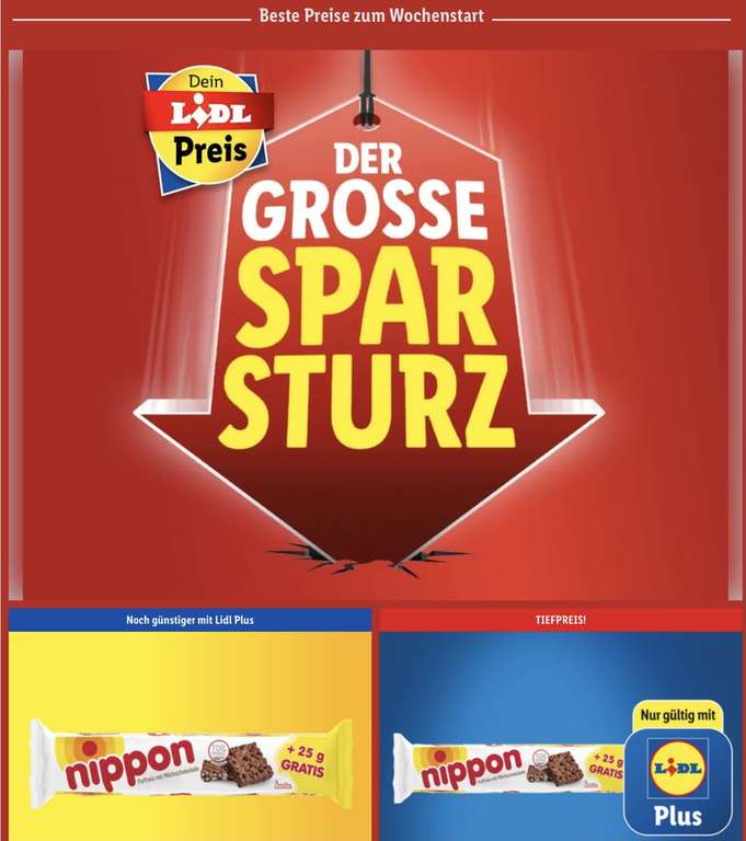 hosta NIPPON 225g Puffreis mit Schokolade (4,40€/kg) mit LIDL Plus App