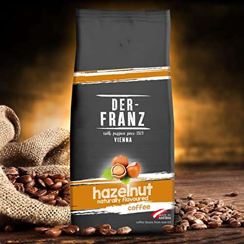 1Kg Der-Franz Kaffeebohnen, aromatisiert mit Haselnuss ab 8,92€ (statt 12€)