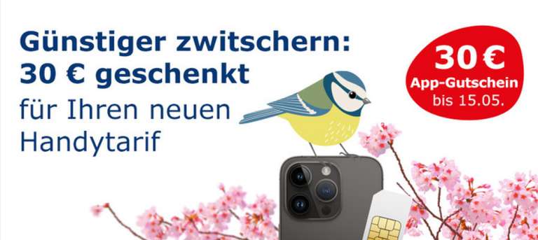 [CHECK24 App] 30€ Mobilfunk Gutschein für einen neuen Handytarif (personalisiert)