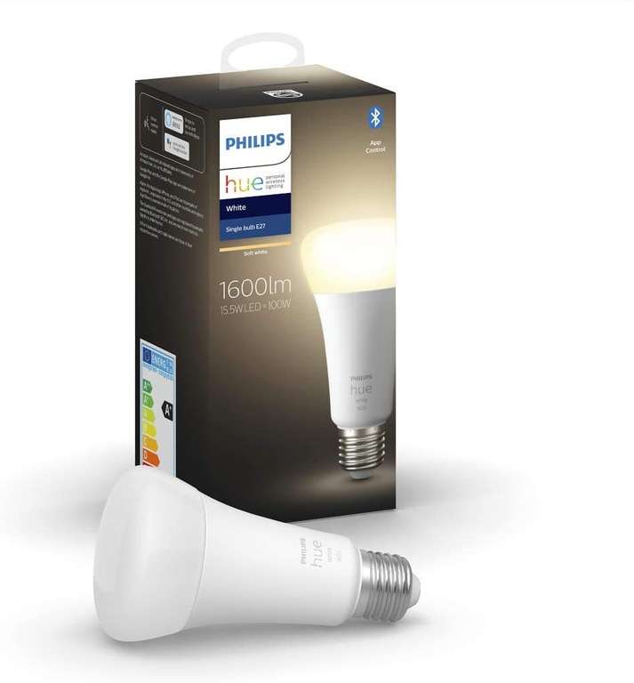 Philips Hue White E27 1600lm 15.5W Bluetooth [Prime / MM Abholung] | Hornbach mit TPG für 13,49€