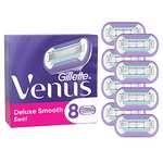 [Spar-Abo] Gillette Venus Deluxe Smooth Swirl Rasierklingen für Damen (8 Ersatzklingen, 5-fach Klinge; ca. 2,13€ / Stück)