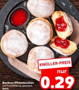(Kaufland) Berliner, Pfannkuchen, Krapfen, Ballen, Kräppel, Hefesiedegebäck (alternativ Salamipizza 0,59 €/Laugenbreze 0,29 €)