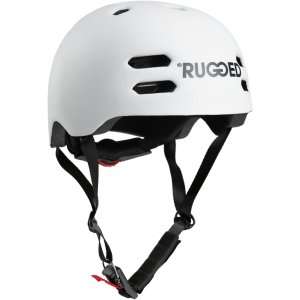 Rugged Leichter Helm mit Verstellung und Magnetverschluss zum Skaten / Inlinen / Rollschuhfahren in weiß/Größe L