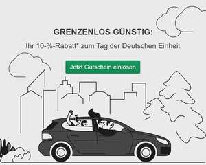10% auf Mietwagen bei billiger-mietwagen.de bis 03.10.2022 - 3000 Einlösungen