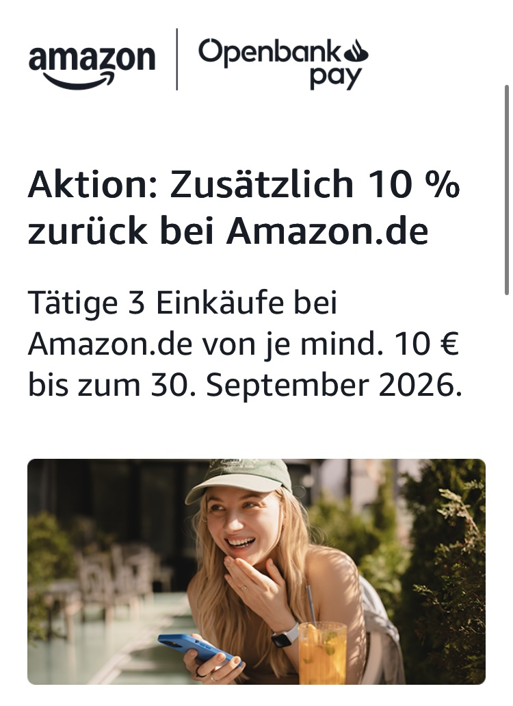 Amazon Visa 11 % Cashback, max. 25 € (personalisiert)