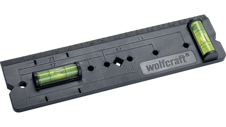 Wolfcraft Schablone für Hohlwanddosen 2,99€ / accumobil Mobile Bohrhilfe für rechtwinkliges und präzises Bohren, Bohrbuchsen 8,45€ (Prime)