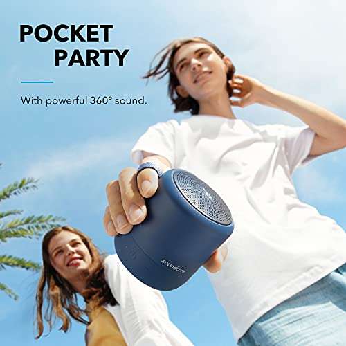 [Prime] Anker soundcore Mini 3 Bluetooth-Lautsprecher USB-C. 15 Stunden Laufzeit, Sound-EQ, Wasserschutz IPX7